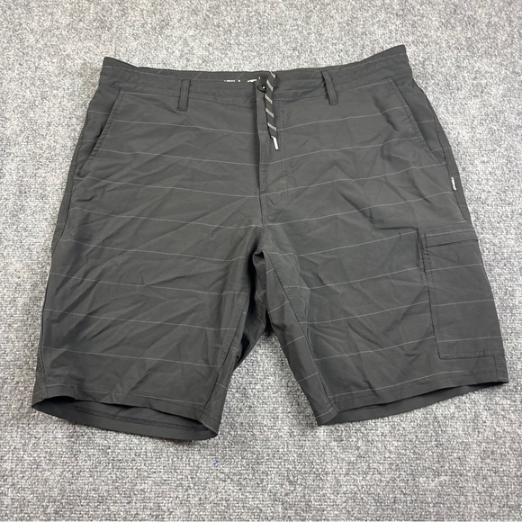 O’NEILL Mens Black thin stripe Crossover Hybrid Swim Shorts size: 38 - Picture 1 of 9